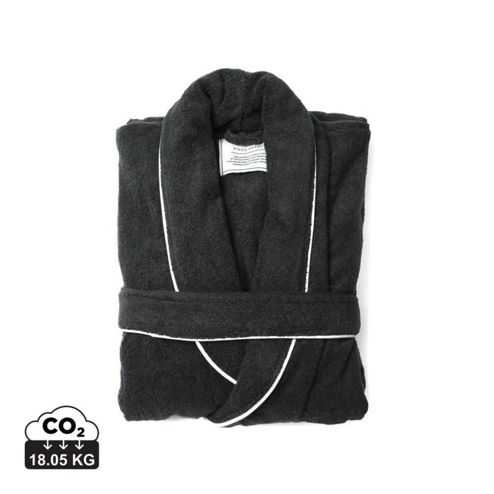 Logo trade promotional giveaways image of: VINGA Harper bathrobe L/XL